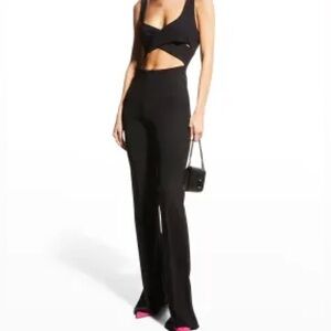 NEW GAUGE81 [ XS ] Ribbed Reno Wrap Cutout Jumpsuit In Black